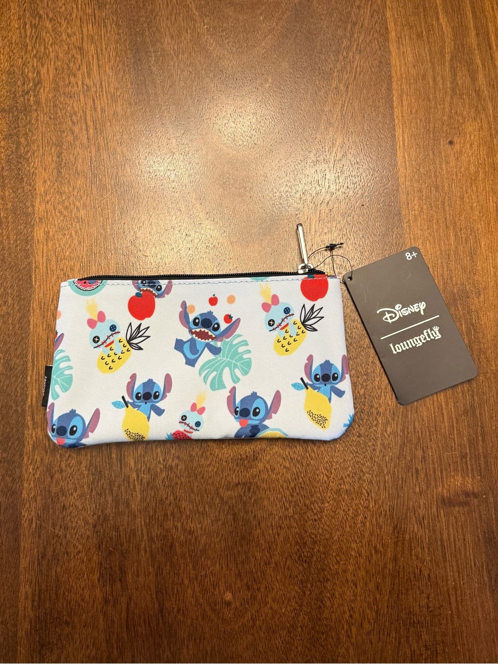 NWT Loungefly Disney Stitch Scrump Fruit AOP Cosmetic Pouch/Pencil Case